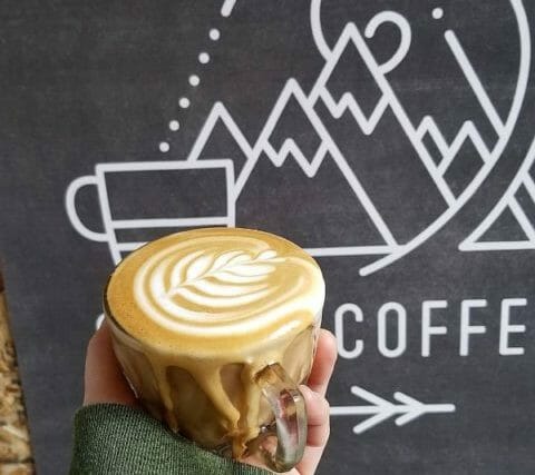 Latte art from Salt Lake City coffee shop Cupla Coffee