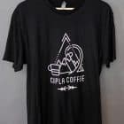 Black Cupla Coffee t shirt with white logo