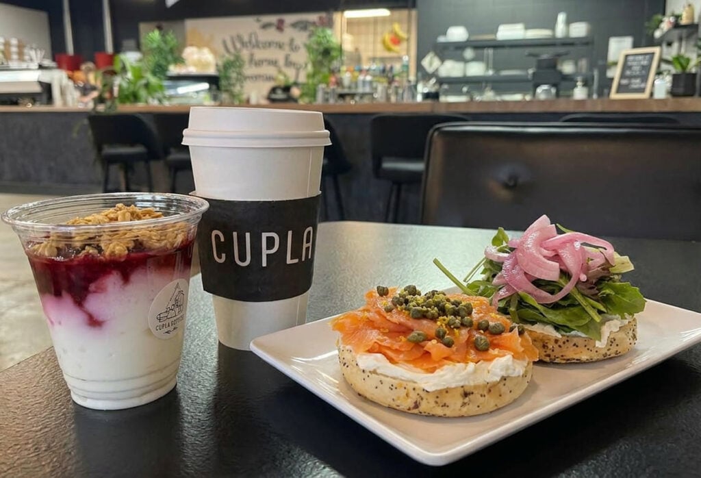 Interior of the Cupla Coffee shop in Cottonwood Heights, Utah